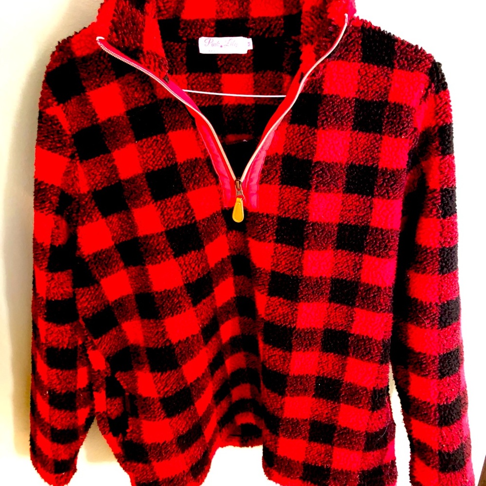 Pink Lily half zip pullover